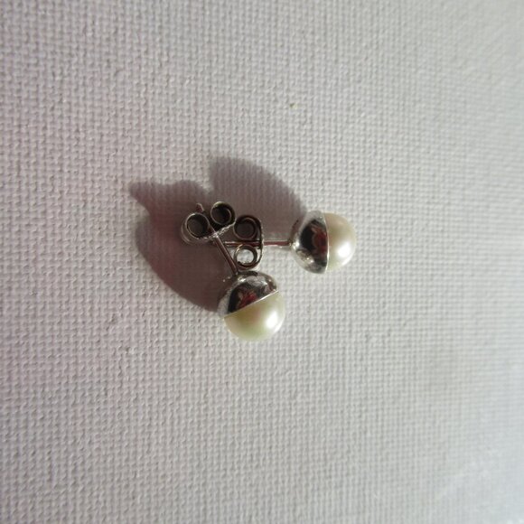 Pandora, Pearl Stud Earrings, 7mm, 925, Modern, Contemporary - Picture 8 of 11